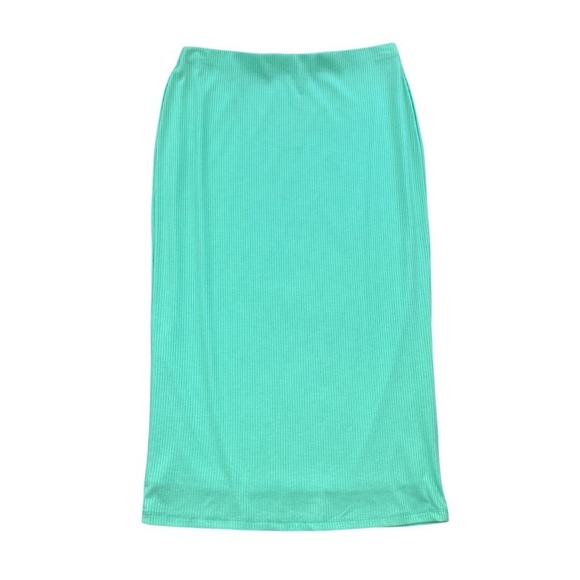 NEW AFRM Ribbed Midi Skirt Bodycon Stretch Casual Career New with‎ Tags XS - Picture 1 of 7